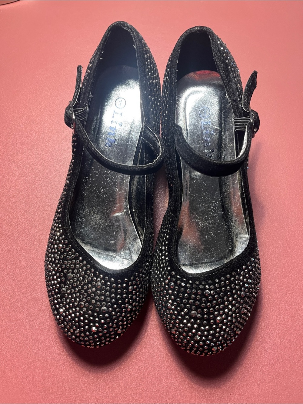 Link Black Sparkle Mary Jane Dress Shoes for Kids